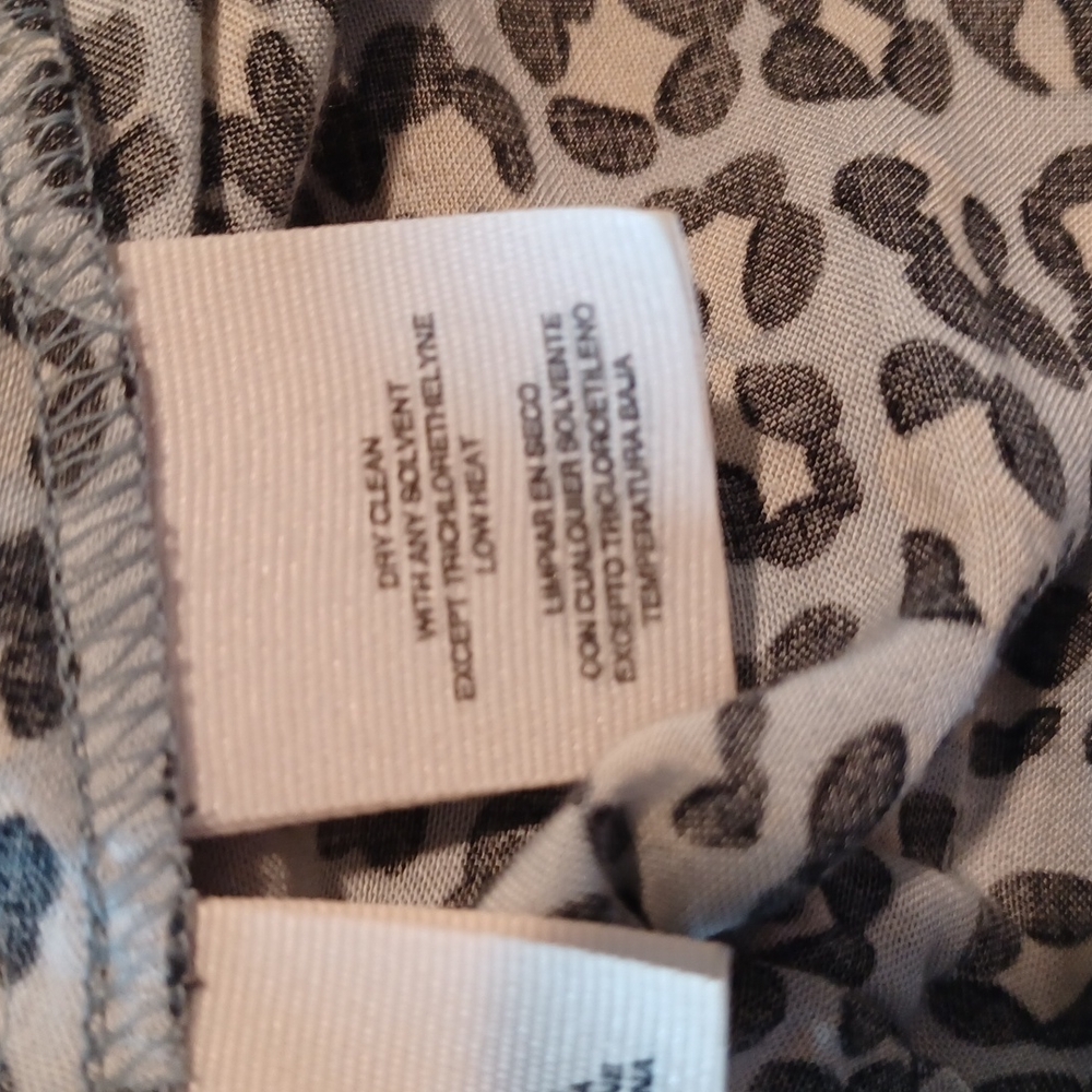 Rachel Roy blue cream black cheetah print sleeveless mini dress with drawstring - Picture 6 of 7